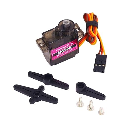 TowerPro MG90S Micro Servo Motor with Metal Gear | RC Robot Compatible, 360° Rotation, Includes Servo Horns, Lightweight Design, Arduino Projects-picture-28