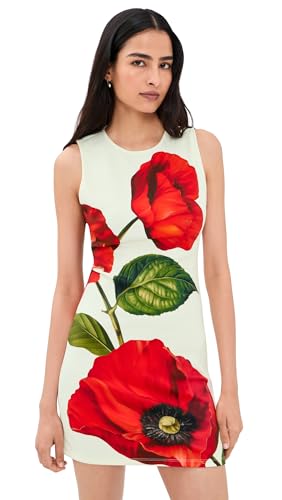 alice + olivia Womens Wynell Fitted Mini Dress Summer Poppy 6