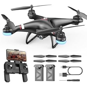Holy Stone HS110G GPS FPV Drone with 2K HD Live Video Camera for Adults and Kids, RC Quadcopter with Auto Return Home, Altitude Hold and Follow Me, 2 Batteries, Easy to Use for Beginners