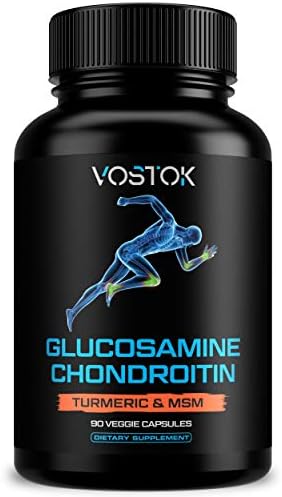 Glucosamine Chondroitin with Turmeric MSM Boswellia - Natural Joint Supplement for Men and Women - Supports Healthy Joint Structure, Function & Comfort - Non-GMO and Gluten Free - 90 Capsules