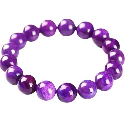 Dane Gems Beautiful Sugilite Bracelet Original Certified Purple Stone Bracelet Round Bead Sugilite Stone Bracelet Sugilite Crystal Stone Bracelet Sujilite Bracelet For Wearing सुगिलिटे ब्रेसलेट