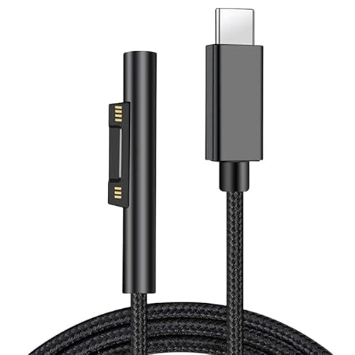 Power Cable for Mlcr0s0ft SuRIFace Pro 7 6 5 4 3 Go Tablet to Type C Convert Wire for SuRIFace Book 2 Laptop PD Charging Cord Replacement for OEM New 2026 High for Reliable Electronic Component