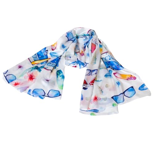 Floreale, tema estivo FOULARD/STOLA A.CARACCIOLO LINEA CAPRI 100% SETA (MARINA PICCOLA)