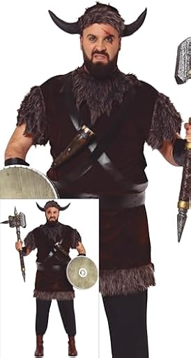FIESTAS GUIRCA | Disfraz de Vikingo Adulto (48-50/M) - Vestido, Cinta de Cabeza, Cinturón, Cuernos y Manguitos - Traje de Guerrero Nórdico para Halloween, Carnaval y Fiestas - Hombre - Marrón y Gris | Ya disponible en tu tienda friki favorita! En mundofriki.es! FIESTAS GUIRCA | Disfraz de Vikingo Adulto (48-50/M) - Vestido, Cinta de Cabeza, Cinturón, Cuernos y Manguitos - Traje de Guerrero Nórdico para Halloween, Carnaval y Fiestas - Hombre - Marrón y Gris | Ya disponible en tu tienda friki favorita! En mundofriki.es!
