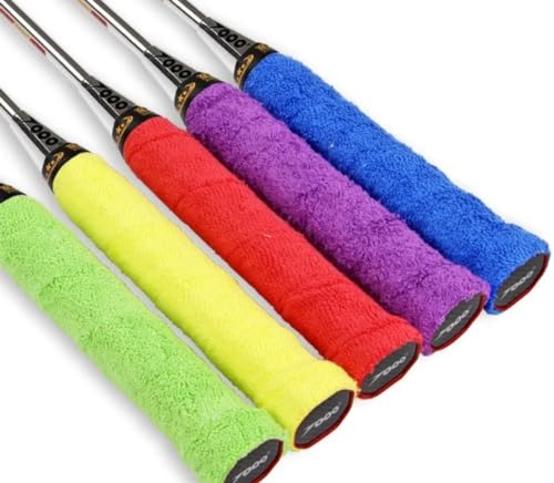 ACERS Badminton Racket Grip Pack of 2 Cotton Towel Overgrip (Pack of 2 Black) 4 41yOmU32rvL