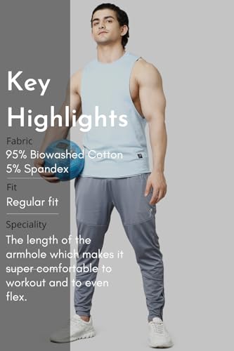 Image of FUAARK Men's Cotton Sleeveless Tank Tops Gym Vest for Mens