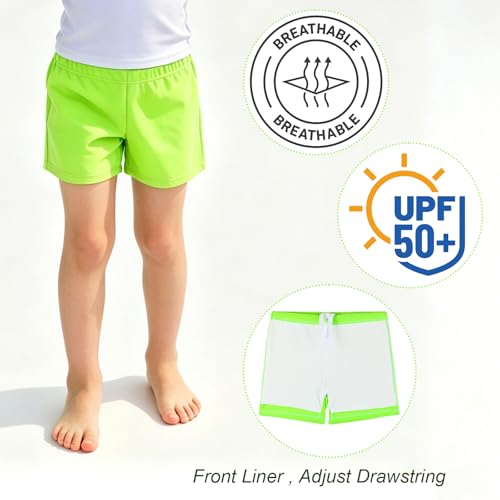 Image of TFJH E Kids Girls Board Shorts UV 50+ Sun Protection Swimsuits Swim Bottoms 3-12Years