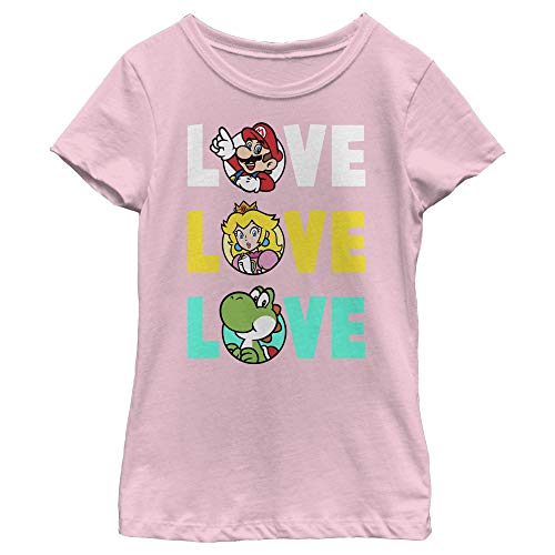 Nintendo Love Girl's Solid Crew Tee Pink