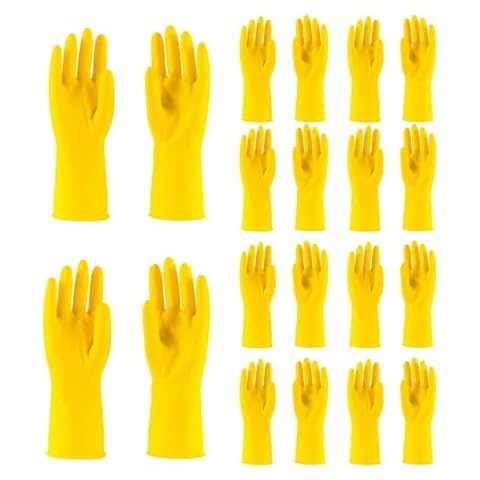 HOMESHOPA Large Yellow Rubber Cleaning Gloves Cover
