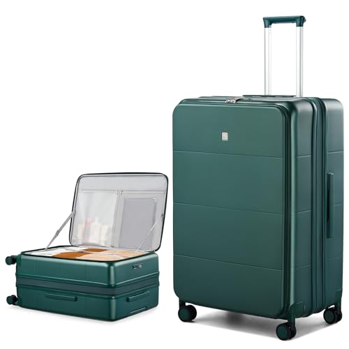 Hanke-Hardside-Expandable-Large-Checked-Luggage-28-Inch-Top-Opening-Trunk-Luggages-with-Spinner-Wheels-All-PC-Hard-Shell-Suitcase-Lightweight-TSA-Approved-Blackish-Green-120L Hanke Hardside Expandable Large Checked Luggage, 28 Inch Top Opening Trunk Luggages with Spinner Wheels, All-PC Hard Shell Suitcase, Lightweight TSA Approved (Blackish Green, 120L) - Image 1