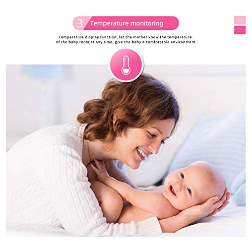 Baby Monitor, Video Baby Monitor Wireless Night Vision Dual View Video, Newborn Baby Monitor with Zoomable Night Vision Digital Color Camera, Two-Way Audio, Lullabies (3.2 inch)