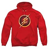 Popfunk The Flash TV Series Logo Pull-Over Hoodie Sweatshirt & Stickers - Medium, Red