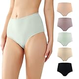 BATTEWA Washable Absorbency Incontinence Regular Underwear for Women, Reusable Leak Proof Protection Panties for Bladder Leakage(5Color, Medium, 5 Pack)