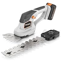 Brandson - Grasschere mit Akku - kabellose Strauch und Heckenschere - elektrischer Rasenkantenschneider – Aufsätze zum Wechsel - 12mAh Akku und Ladegerät inklusive