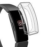 SPGuard TPU Screen Protector Compatible with Fitbit Inspire HR Case, All-Around Protective Scractch-Resist Protective Cover for Fitbit Inspire HR Smartwatch (Transparent, Can Use it When Charging)