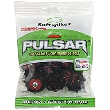 SOFTSPIKES unisex adult Small Metal Softspikes Pulsar Golf Cleats, Black, Clamshell US
