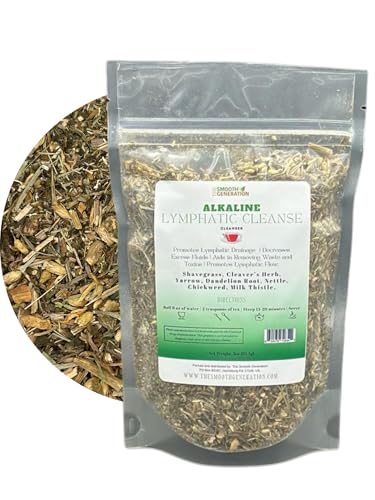 Alkaline Lymphatic Cleanse Tea, Herbal Blend for Detox and Drainage, 3 oz