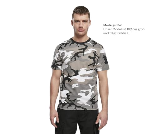 Image of Brandit Camo T-Shirt | Made from pure cotton in camo pattern. With crew neck and short sleeves.