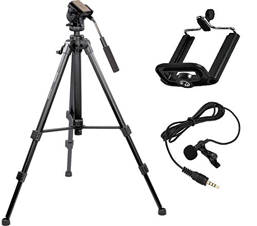 Buy Simpex VCT 888 Tripod with Mobile Holder - Black, Upto 5kg to