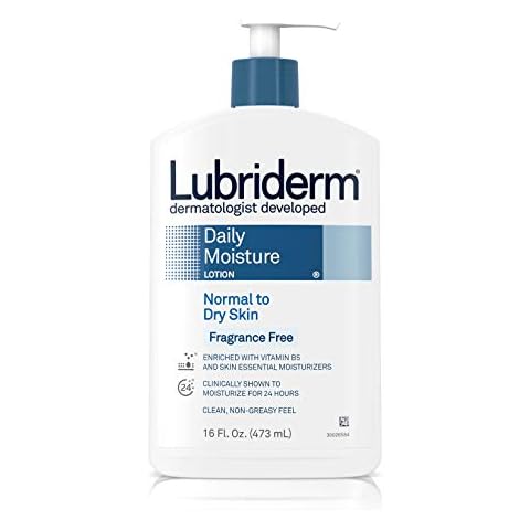 Lubriderm Daily Moisture Hydrating Body and Hand Lotion with Vitamin B5, Non-Greasy, 16 fl. oz Cover