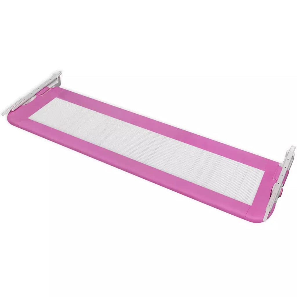 1Stk Bettgitter Kleinkinder Rausfallschutz Bett, höhenverstellbares Klappbar Bettschutzgitter Mit Durchsichtigem Netzgewebe, Rausfallschutz, Babybettgitter, Kinderbettgitter, Bettschutzgitter, Rosa