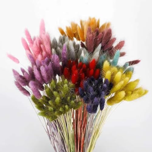 Pampas Grass Decor Tall 50Pcs Pink Purple Bouquet miniatura 3