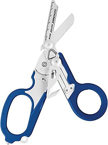 LEATHERMAN - Raptor Emergency Response Shears with Strap Cutter and Glass Breaker, Blue with MOLLE Compatible Holster