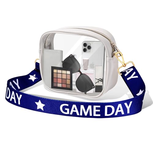 Clear Bag for Stadium Events Game Day Clear Purse Stadium Approved Football Crossbody Clear Bag for Concert Sports Events
