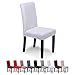 SaintderG® Housse de Chaise 6 pièces, Housse de Salle à Manger pour Un Ajustement Universel, Lycra étirable, très Facile à Nettoyer et Durable, Bouquet, Hôtel, Décor de Restaurant (Blanc, 6 pièces)