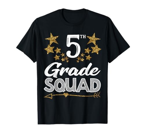 Cool 5th Grade Team. Presente per il primo giorno di scuola. Team set di camicie per studenti. Raccogli una collezione di accessori per la scuola per le vacanze: berretto, cappello, giacca, calze, vestito della squadra scolastica, souvenir e materiale scolastico con questa maglietta.