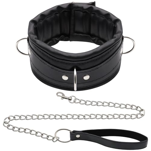 Choker Necklace for Women Black Necklace for Girls, Leather Collar Choker Halloween Costumes for Cosplay, Comfortable Goth Punk Rave Accessories Gothic Jewelry Dresses Sexy Collar for Women3
