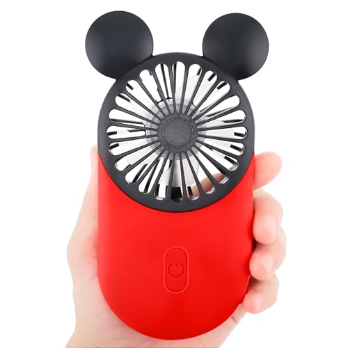 Kbinter Cute Mouse Personal Mini Fan, Rechargeable...