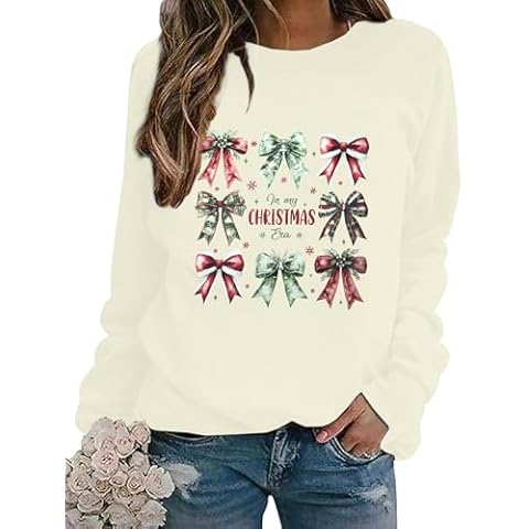 KIDDAD Jesus Christmas Sweatshirts Women Joy to The World Pullover Tops Christian Graphic Shirt Casual Tops Cover