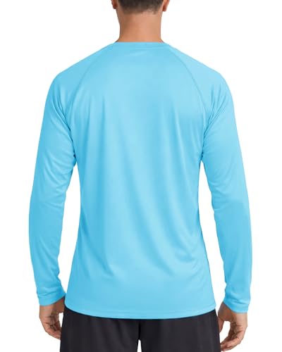 Image of Boladeci Men's UPF 50+ Sun Protection UV SPF Shirts Long Sleeve Lightweight Quick Dry Swim T-Shirts Rash Guard