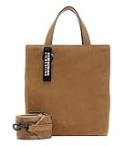 Liebeskind Berlin Paper Bag SUEDE Tote Handtasche, Small (HxBxT 25cm x 20.5cm x 11.5cm), Tiramisu