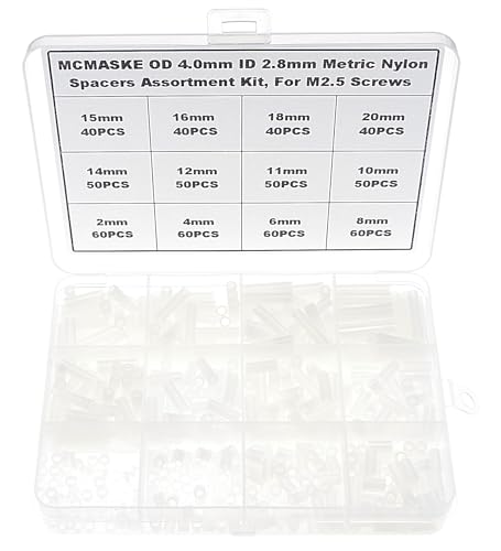 MCMASKE 600 OD 4mm(0.157C`) ID 2.8mm(0.11C`) iCEhlWȂXy[T[ X^hItlߍ킹Lbg ǃv[gXy[T[ M2.5lWp NAXXy[T[(zCg)
