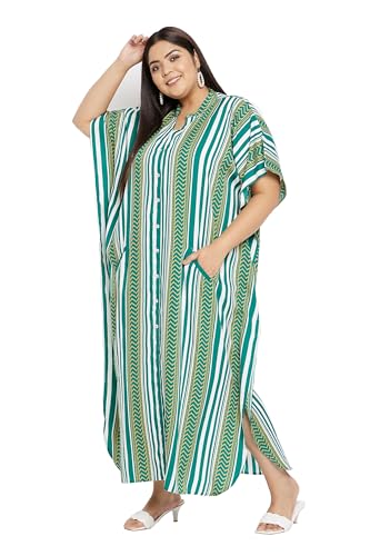Kaftan Plus Size Women Dress Button Down Kimono Side Slit Maxi Dresses Two Side Pocket Caftan for Evening Wear3