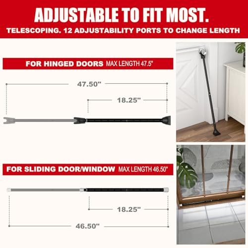 image for SECURITYMAN 3 in 1 Door Security Bar & Sliding Door Security Bar - Doo