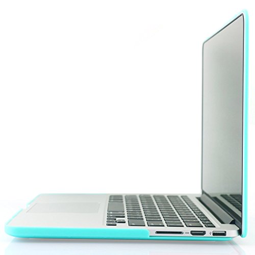 Image of Heartly Premium MacBook Flip Thin Hard Shell Rugged Armor Hybrid Bumper Back Case Cover for MacBook Pro 15 inch inch - Light Blue