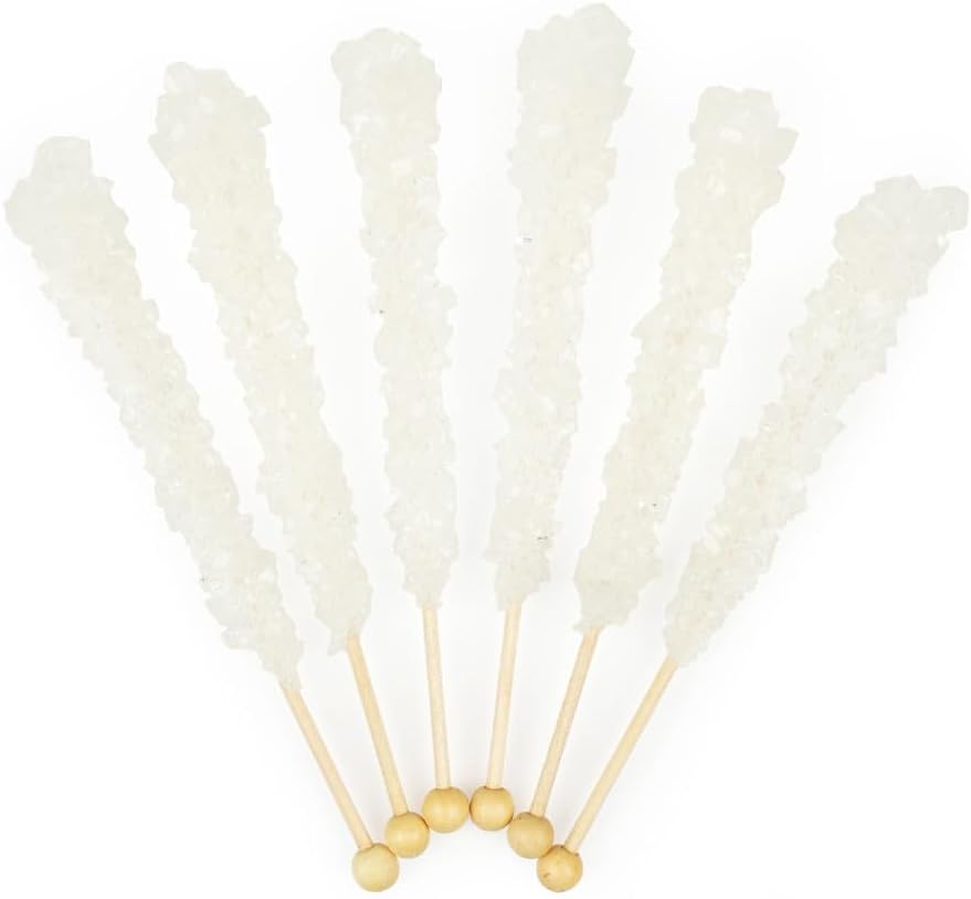 Plain Rock Candy on a Stick White 36pc tub