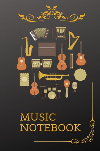 Music Notebook: Blank Music Staff Book
