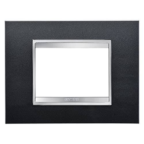 GEWISS Placca Serie Lux 3 Posti Ardesia