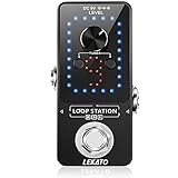 LEKATO Guitar Effect Pedal Guitar Looper Pedal Tuner Function Loop Station Loops 9 Loops 40 minutes Record Time with USB Cable for Electric Guitar Bass