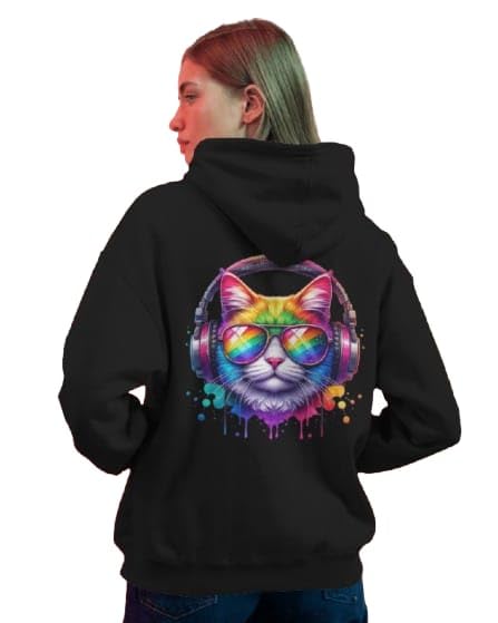 fabclues Zipper Hoodie for Men & Women | Trendy Cat Print Hoodie | Cotton Fleece Unisex Sweatshirt | Regular Fit | Music Inspired Design | Multiple Colors & Sizes-picture-26