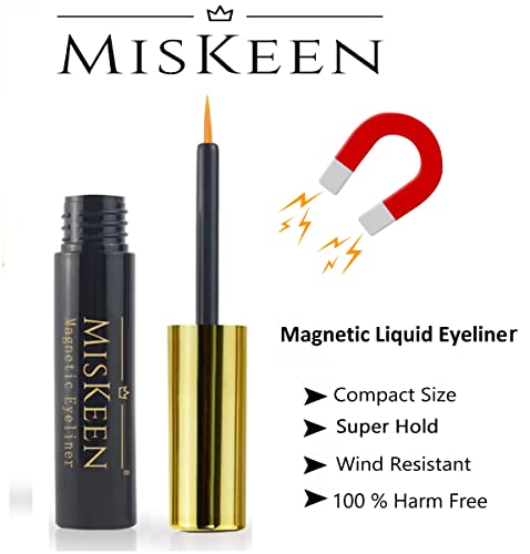 Delineador Líquido Magnético Negro MISKEEN 4ml miniatura 2