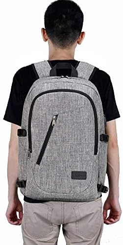 Laptop Backpack Mens, Water Resistant Travel Backpack with USB Charging Port and Lock 15.6 Inch Computer School Backpack for Women Men Student Gift, Anti Theft Backpack Casual Hiking Daypack