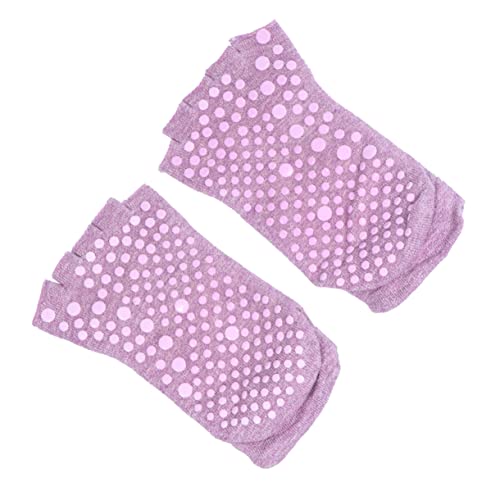 Didiseaon Comfortable Yoga Socks for Women Toeless Moisturizing Socks Grips Non-Slip Sports
