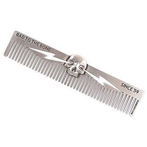 Buy Rumble59 Stainless Steel Hair Comb, Bad to the Bone Zinc Metal