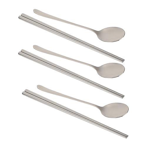 Garneck Cubiertos De Acero Inoxidable Cucharas y Palillos De Vajilla De Cocina Hogar Palillos y Cucharas De Vajilla Para Uso Diario Garneck Cubiertos De Acero Inoxidable Cucharas y Palillos De Vajilla De Cocina Hogar Palillos y Cucharas De Vajilla Para Uso Diario