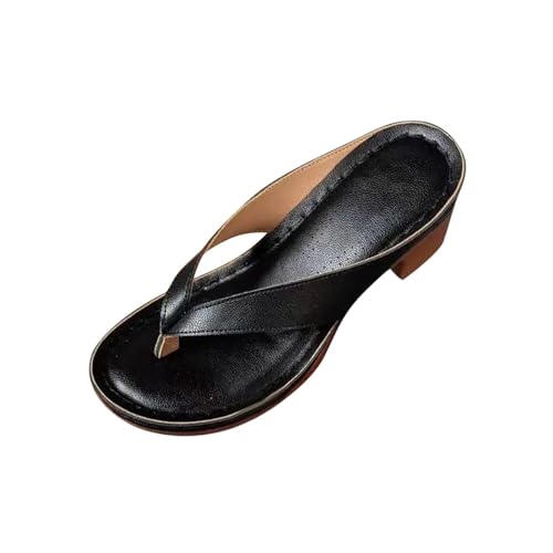 Chanclas Mujer Ofertas,Sandalia de Gruesos Tacon para Mujer Informal Minimalismo Puntera Abierta Sandalias de Piel Sintética de Cuña Moda Fiesta Mules de Verano Comodos Zapatillas Ocio de Playa